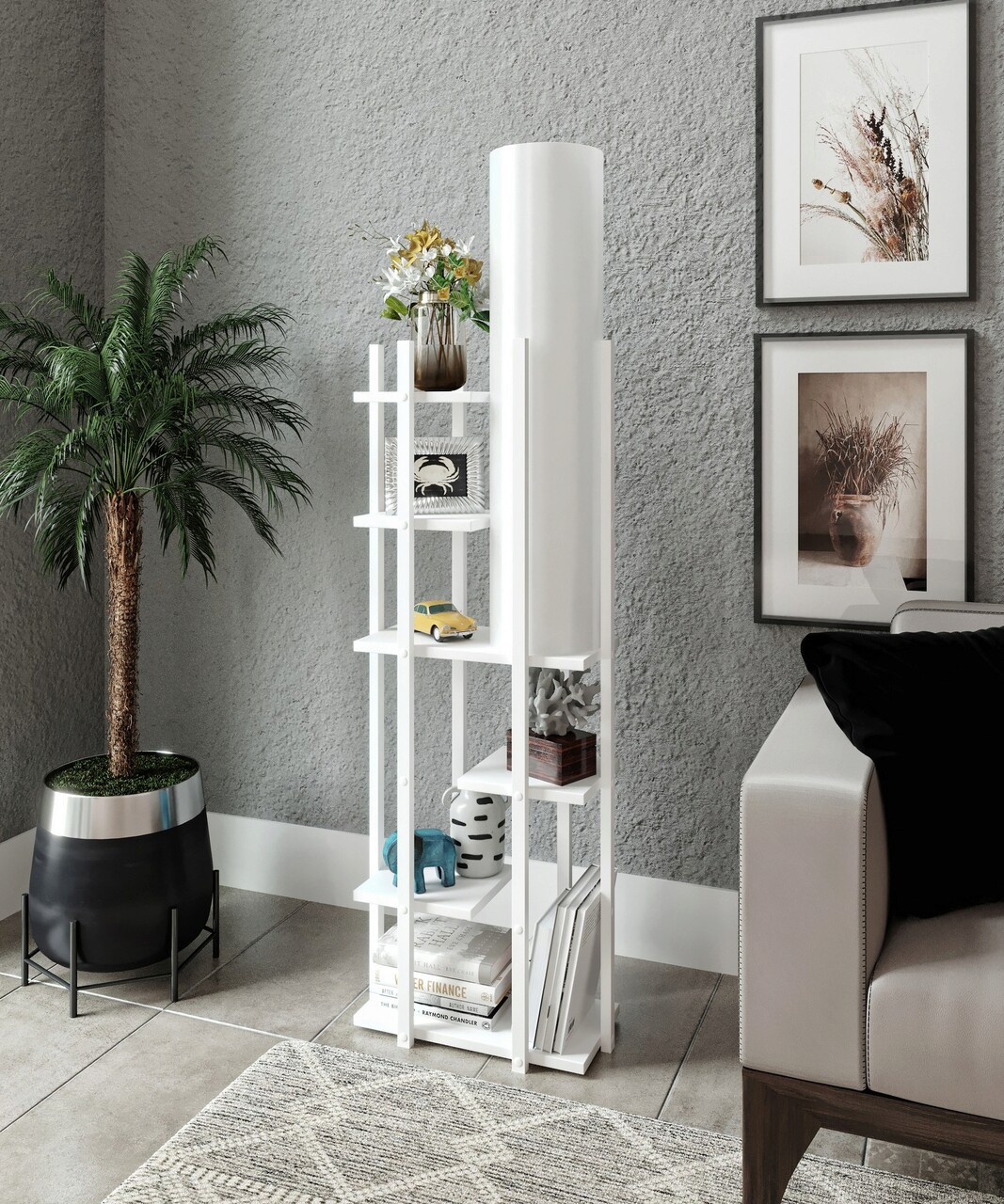 Lampadar, Opviq, 390FLH2158, Alb - imagine 6